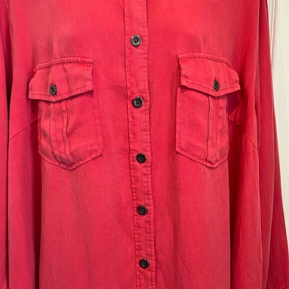 Velvet Heart Pinky‎ Red Shirt/Shacket Size 3X - Picture 3 of 11